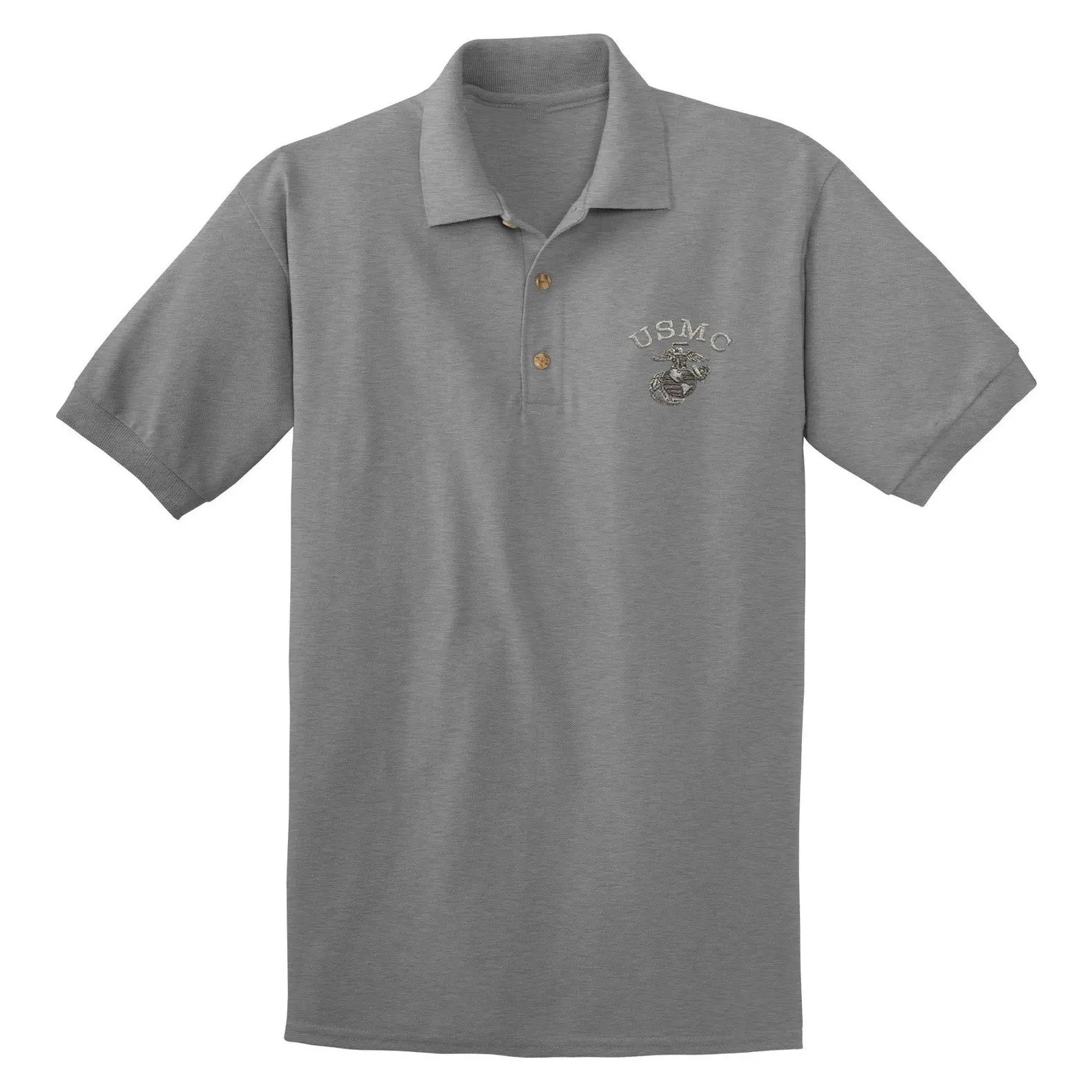 USMC Metal EGA Embroidered Polo - Marine Corps Direct