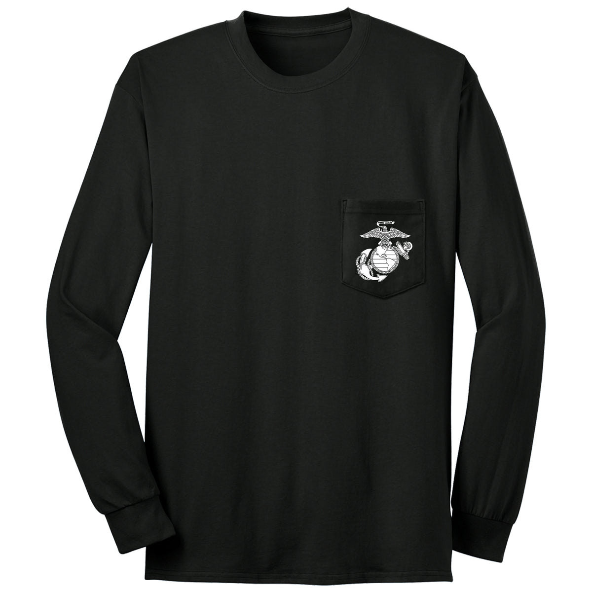 Marines Vintage EGA Long Sleeve Pocket Tee