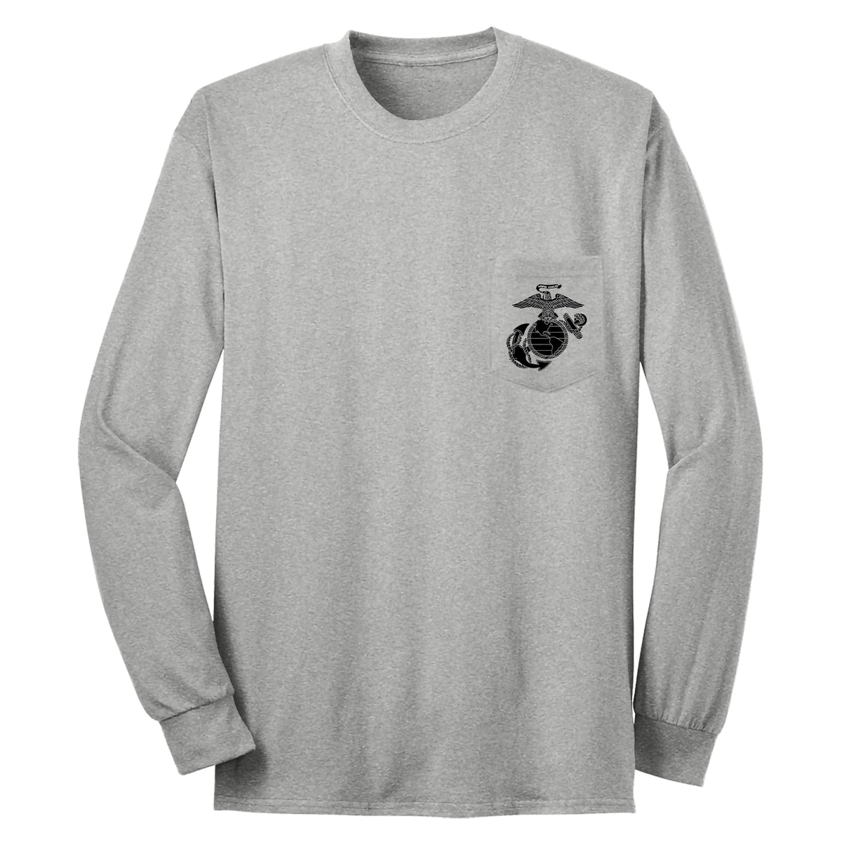 Marines Vintage EGA Long Sleeve Pocket Tee