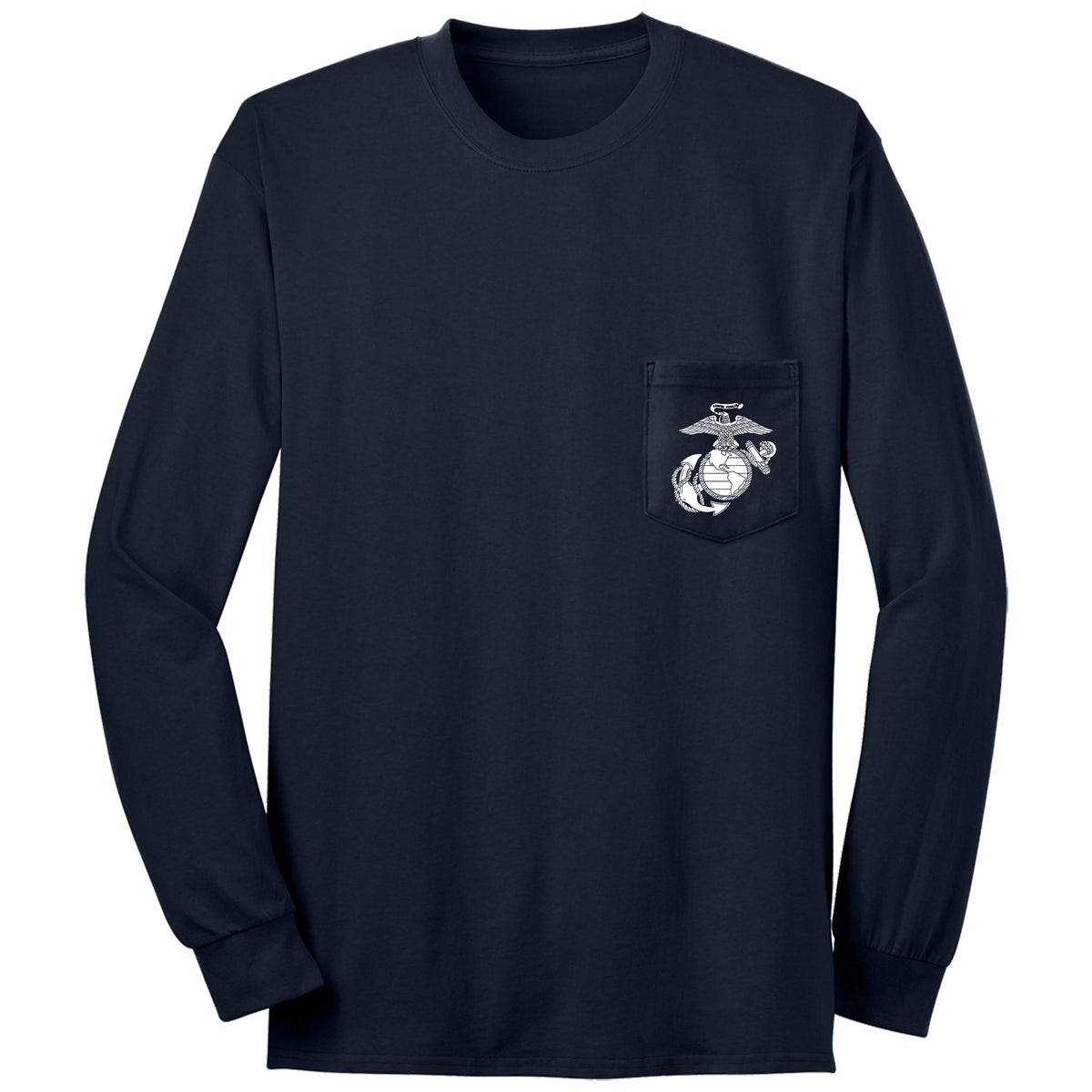 Marines Vintage EGA Long Sleeve Pocket Tee