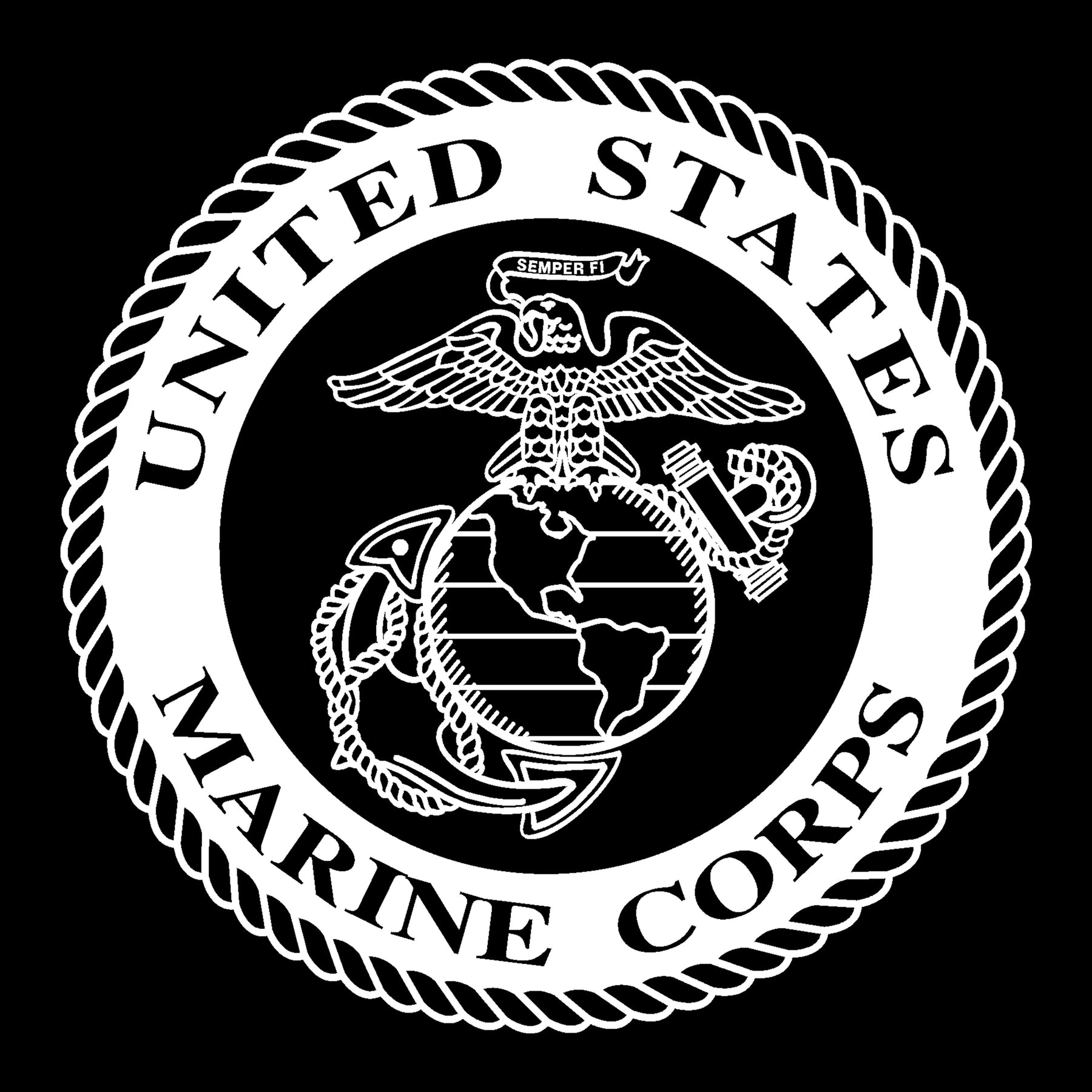 Big USMC Seal Performance Long Sleeve Tee