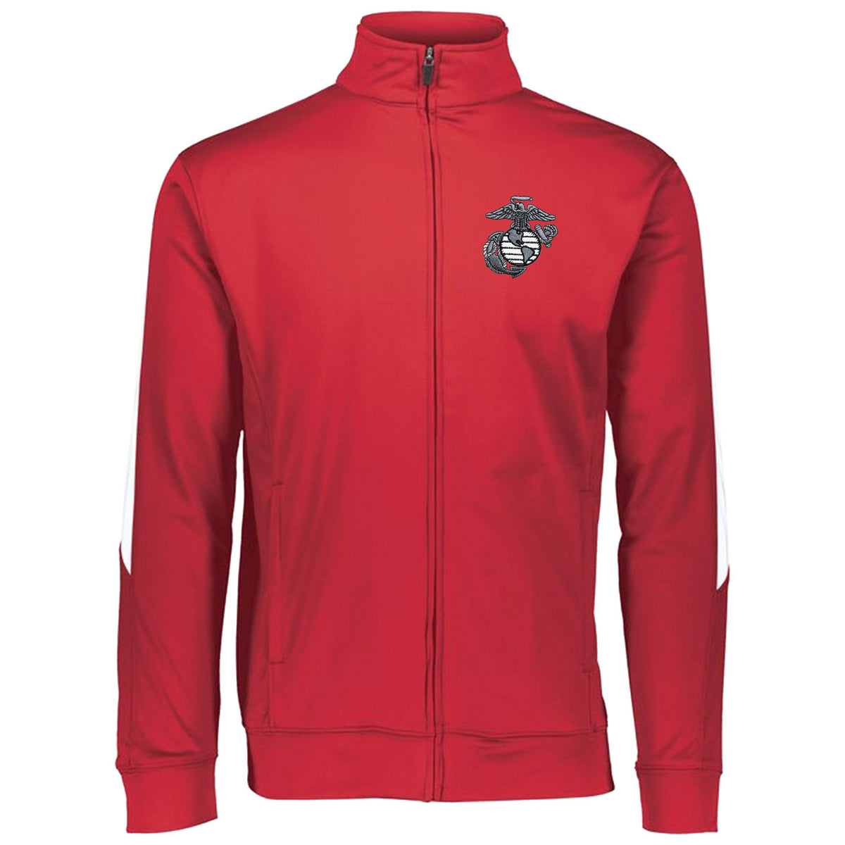 Aluminum EGA Embroidered Red/White Full Zip Jacket