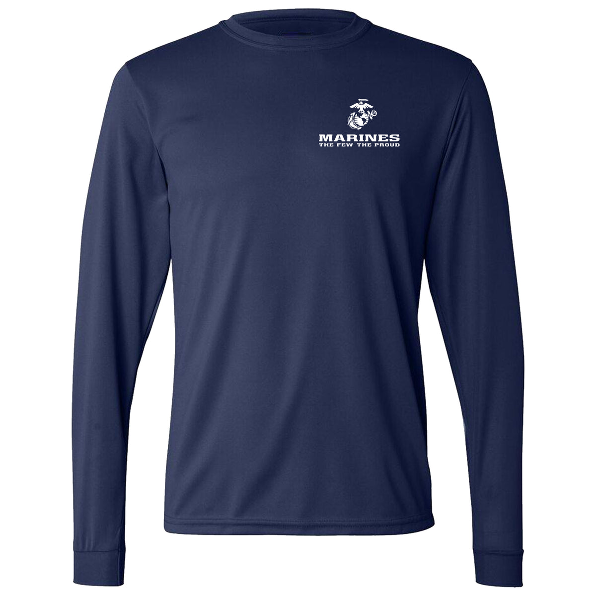 Marines The Few The Proud Chest Seal Performance Long Sleeve Tee