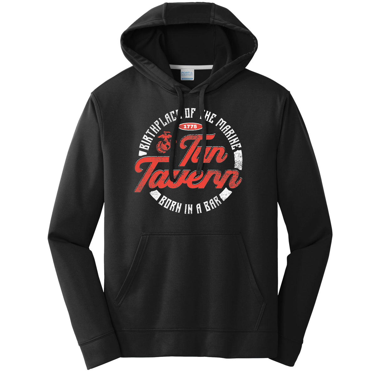 Tun Tavern Marine Corps Performance Black Hoodie (Corporal's  Special)