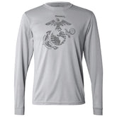 Smoke Distressed EGA Performance Long Sleeve Tee