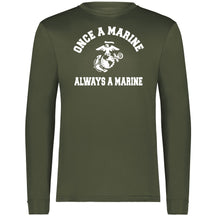 White Once A Marine, Always A Marine Dri-Fit Performance Long Sleeve T-Shirt