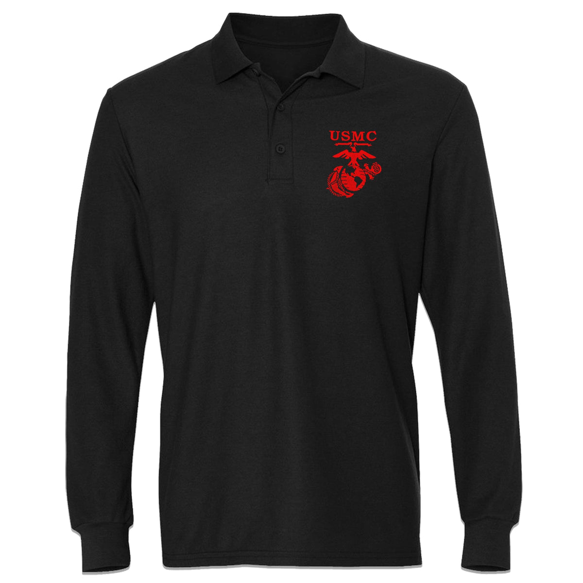 NightFire EGA Embroidered Long Sleeve Polo