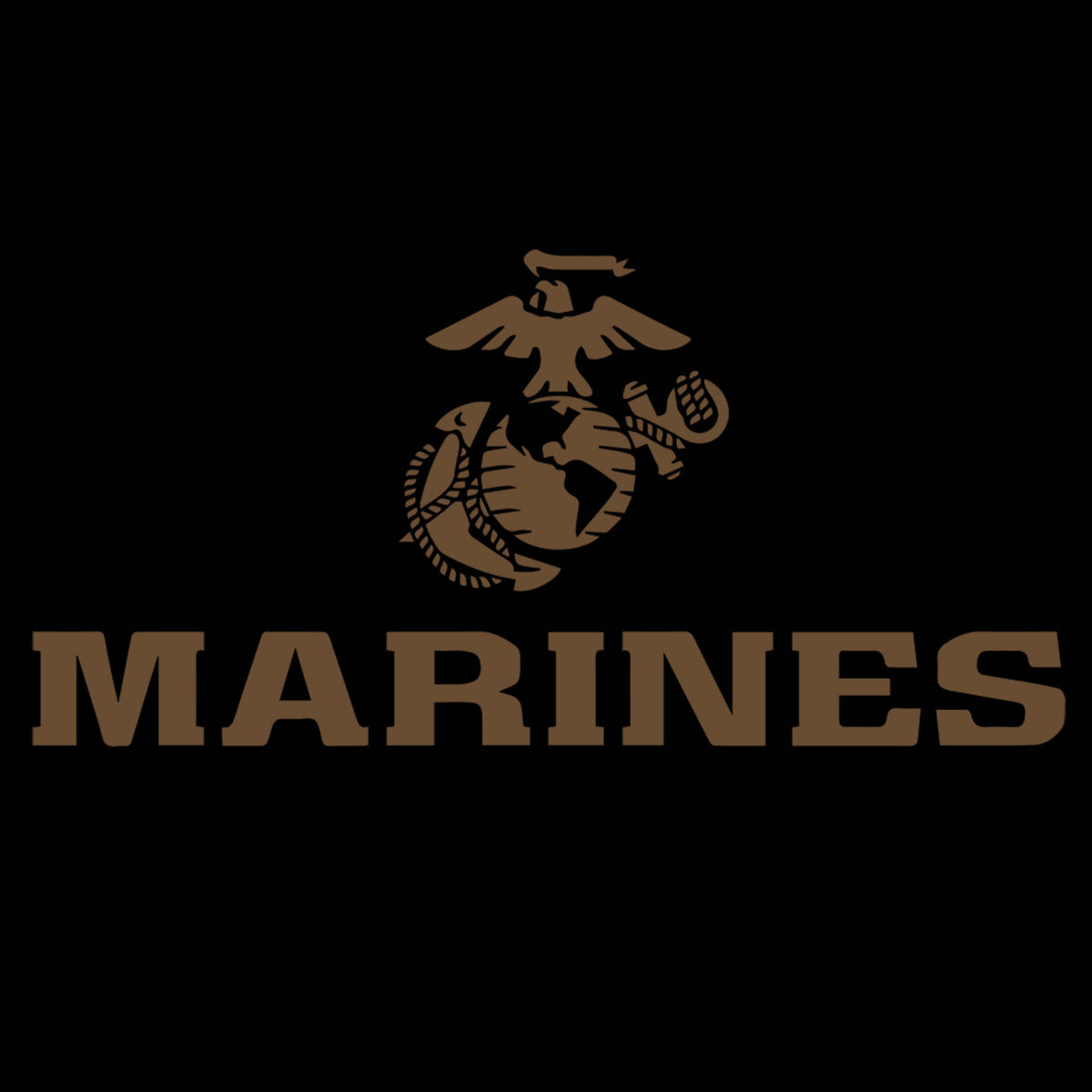 Closeout Rustic Brown Marines Long Sleeve Tee
