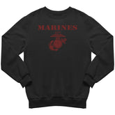 Closeout Red on Black Vintage Marines Sweatshirt