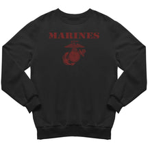 Closeout Red on Black Vintage Marines Sweatshirt