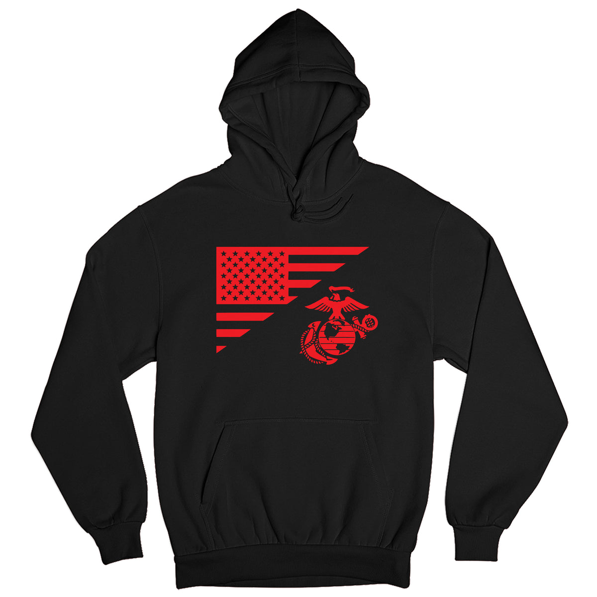 Closeout Red Split Flag Hoodie