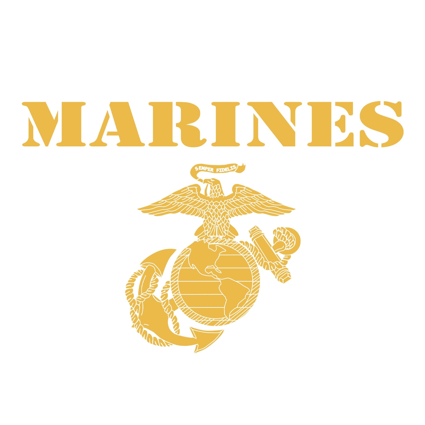 Gold Vintage Marines Tee
