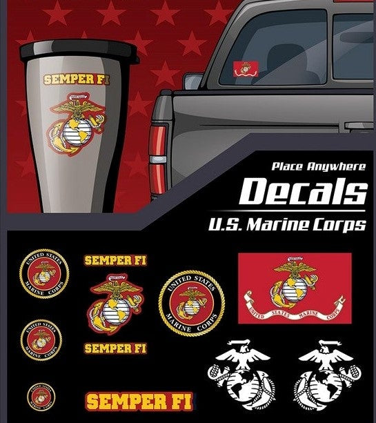USMC10 U.S. Marine Corps Seal Logo 4 Pack Decals Made in the USA