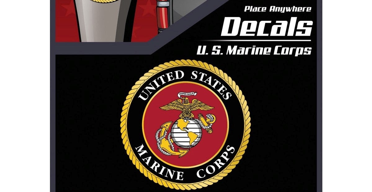 USMC10 U.S. Marine Corps Flag 6.5" Decals Made in the USA