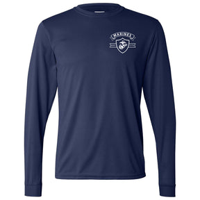 Marines Shield Chest Seal Dri-Fit Performance Long Sleeve T-Shirt