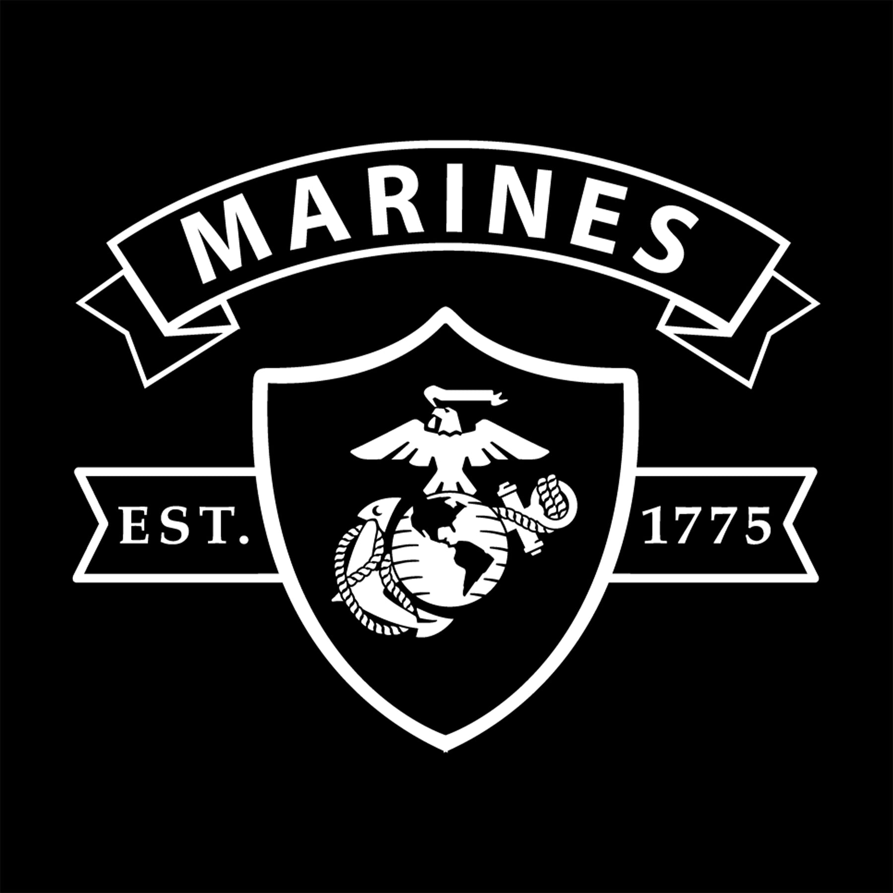 Marines Shield Chest Seal Dri-Fit Performance Long Sleeve T-Shirt