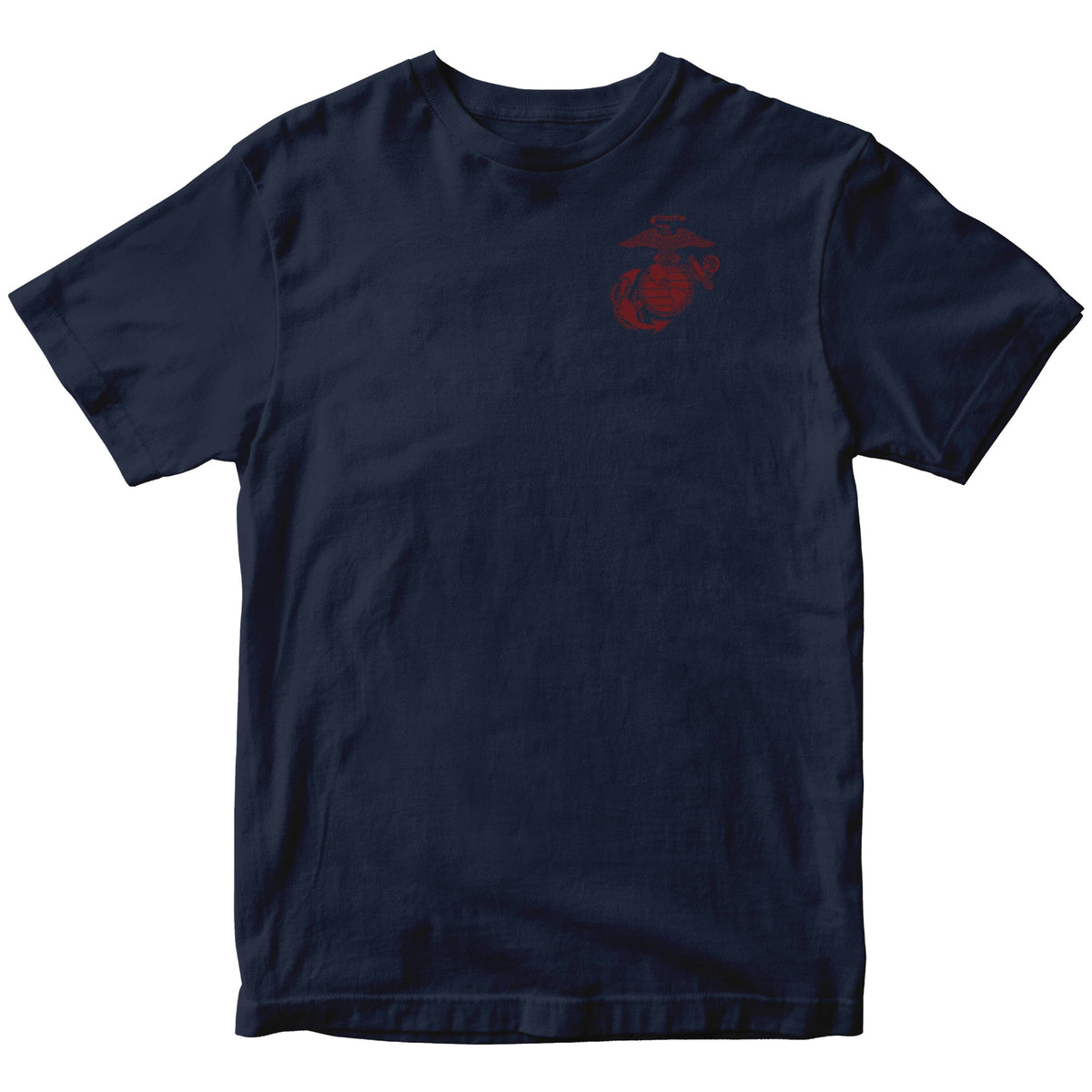 Closeout Red EGA Chest Seal on Navy Blue Tee