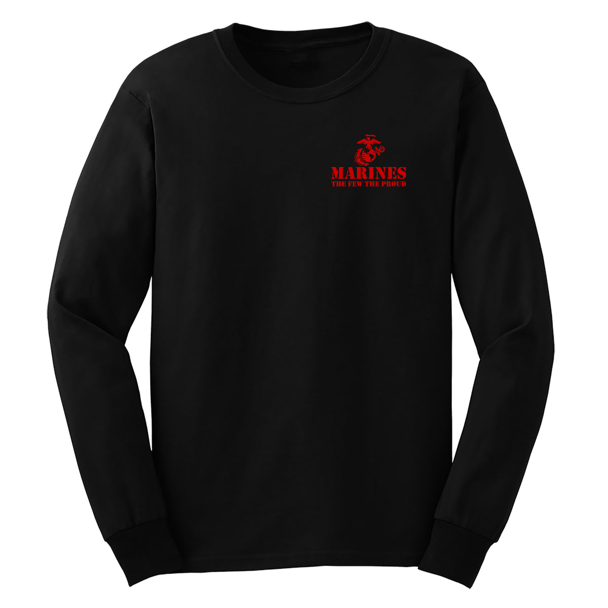 The Few The Proud Red Chest Seal Long Sleeve T-Shirt