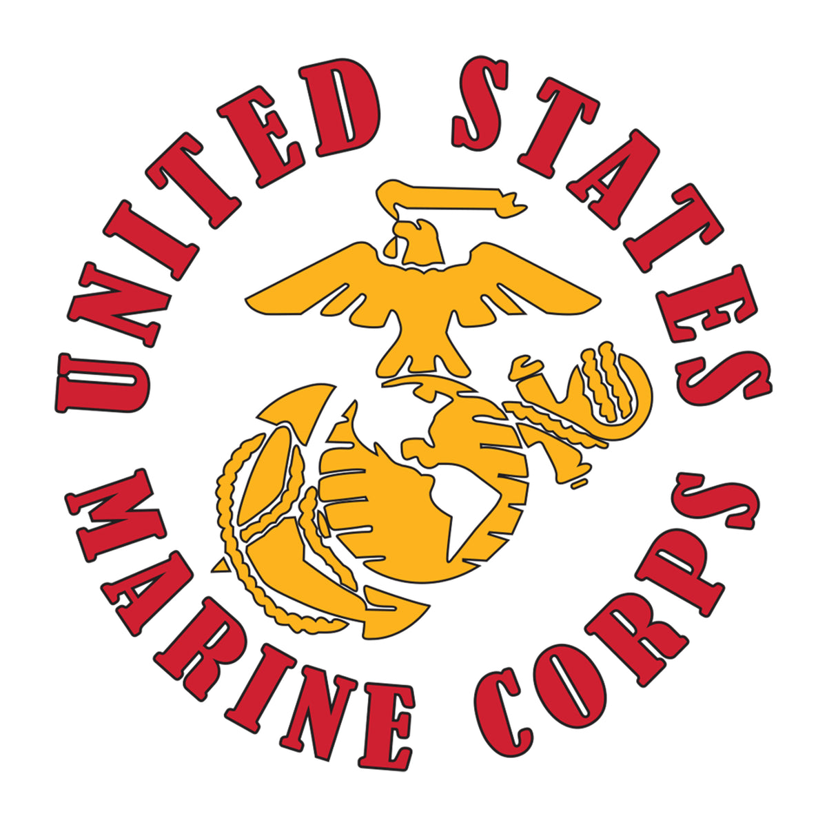 USMC Scarlet & Gold EGA Chest Seal Full-Zip Hoodie