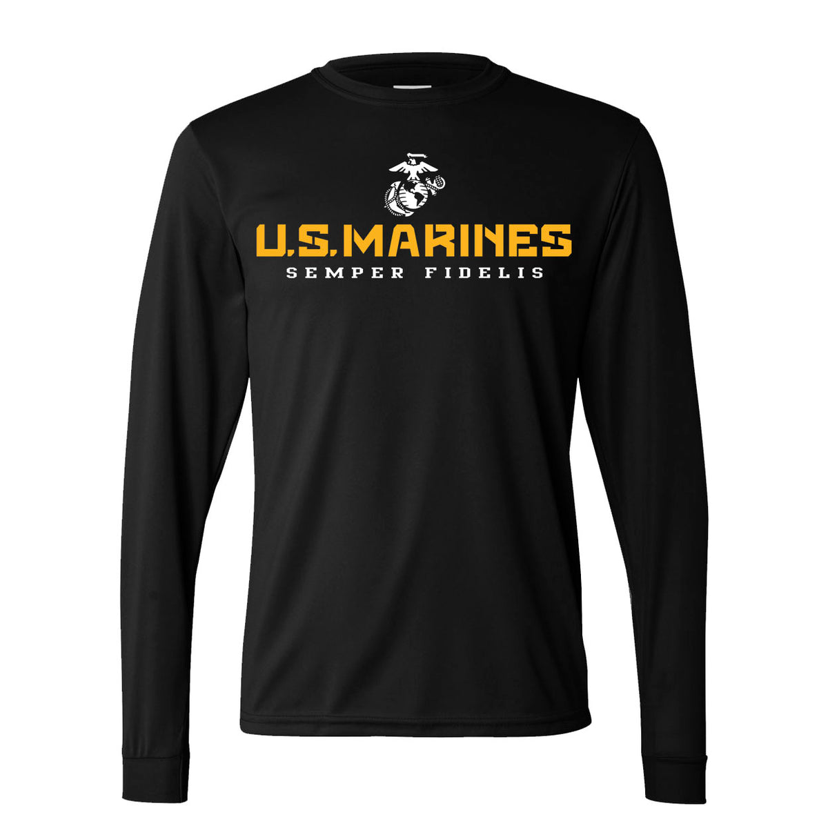 USMC U.S. Marines Semper Fidelis Dri-Fit Performance Long Sleeve T-Shirt