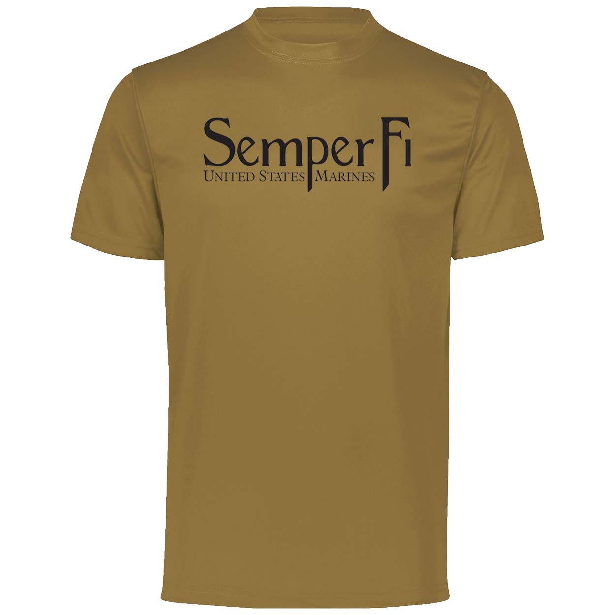 Black Semper Fi Performance Coyote Tee