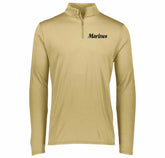 Marines Embroidered 1/4th Zip Gold Performance Pullover