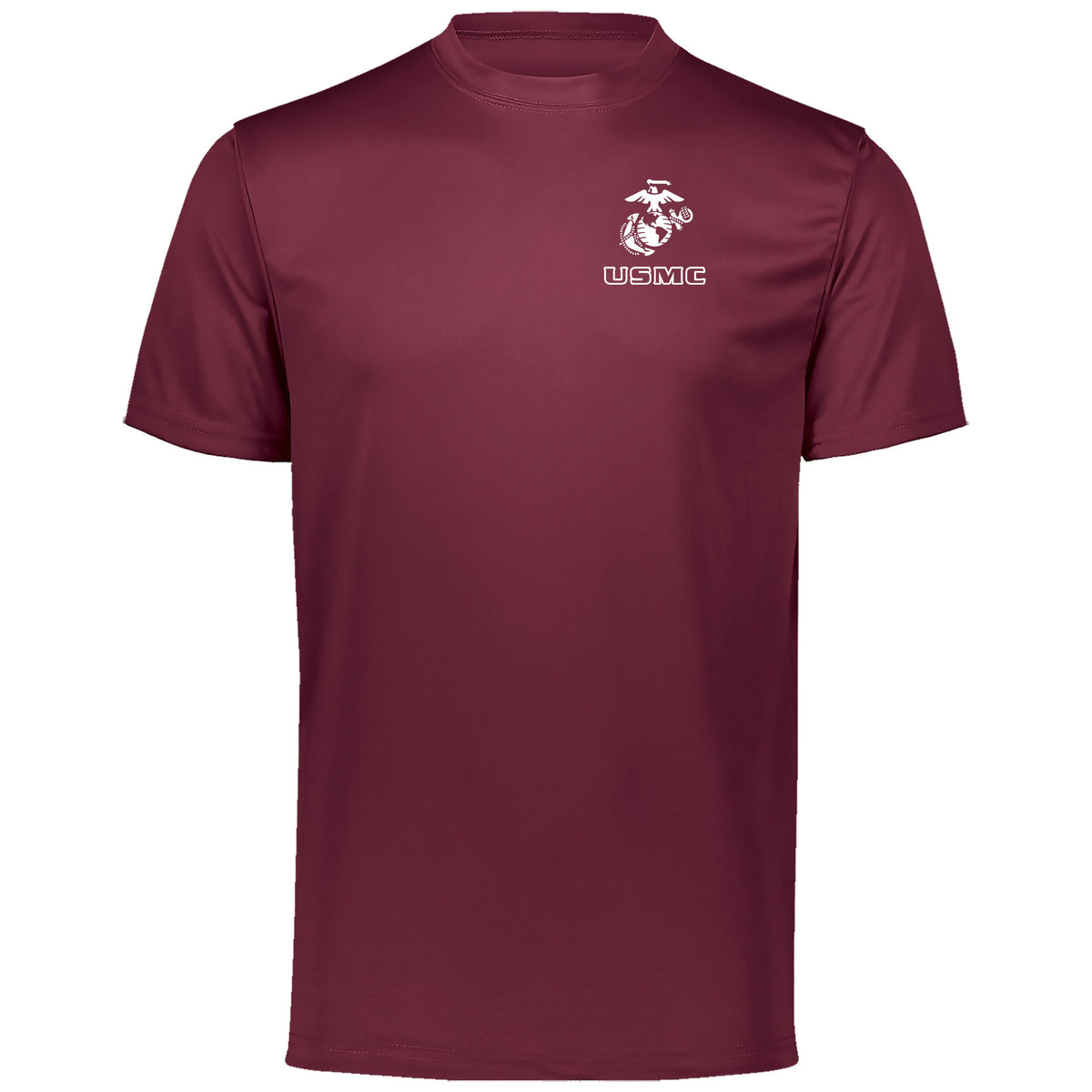 Closeout Maroon USMC Chest Seal Performance Tee