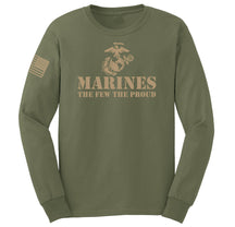 Premium Flag Sleeve Drop Desert The Few The Proud Long Sleeve