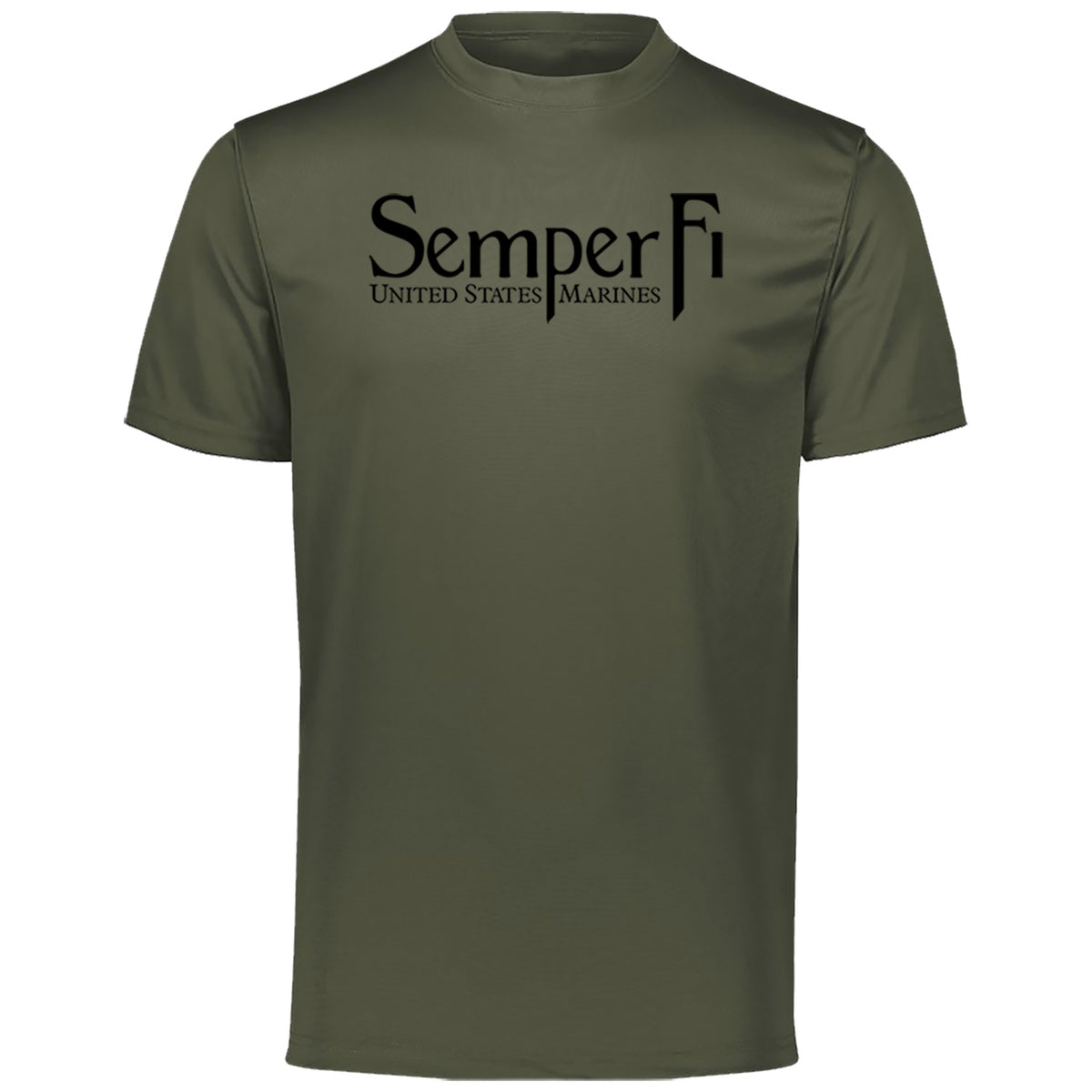 USMC Dri-Fit Performance Semper Fi OD Green T-Shirt