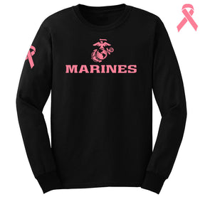 Marines Breast Cancer Awareness Long Sleeve