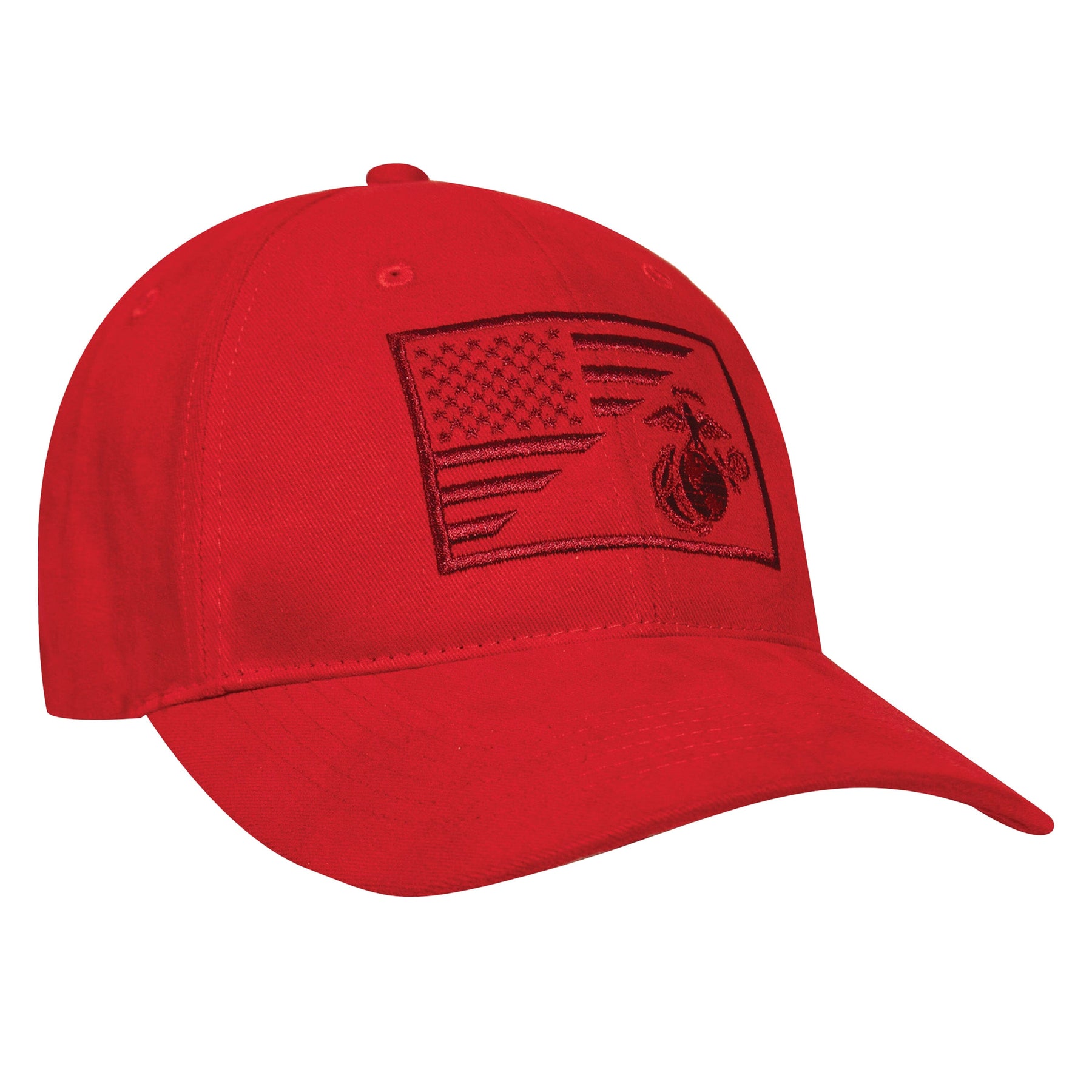 Rothco USMC Eagle, Globe and Anchor / US Flag Low Pro Cap - Red