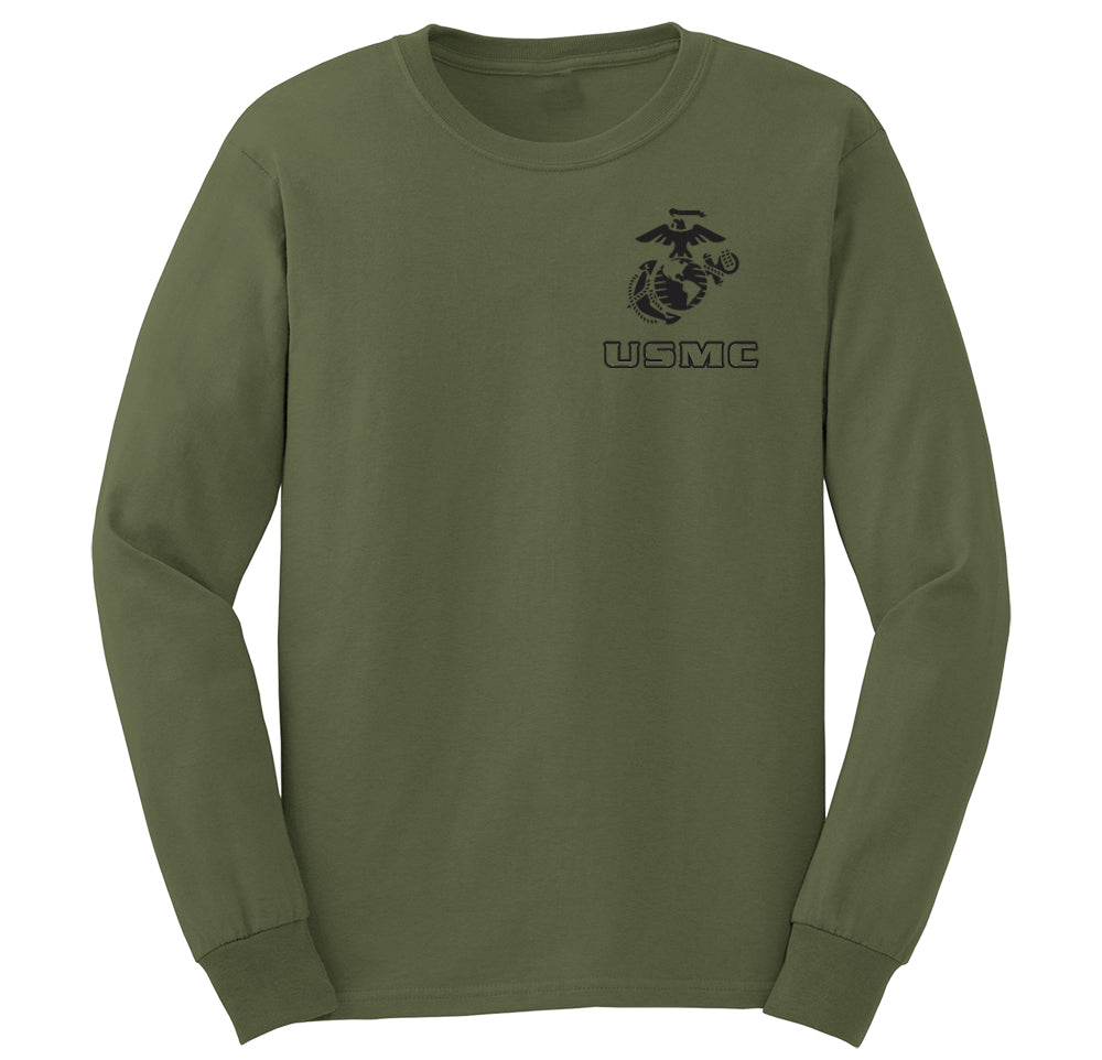 EGA Over USMC Chest Seal Marine Long Sleeve T-Shirt