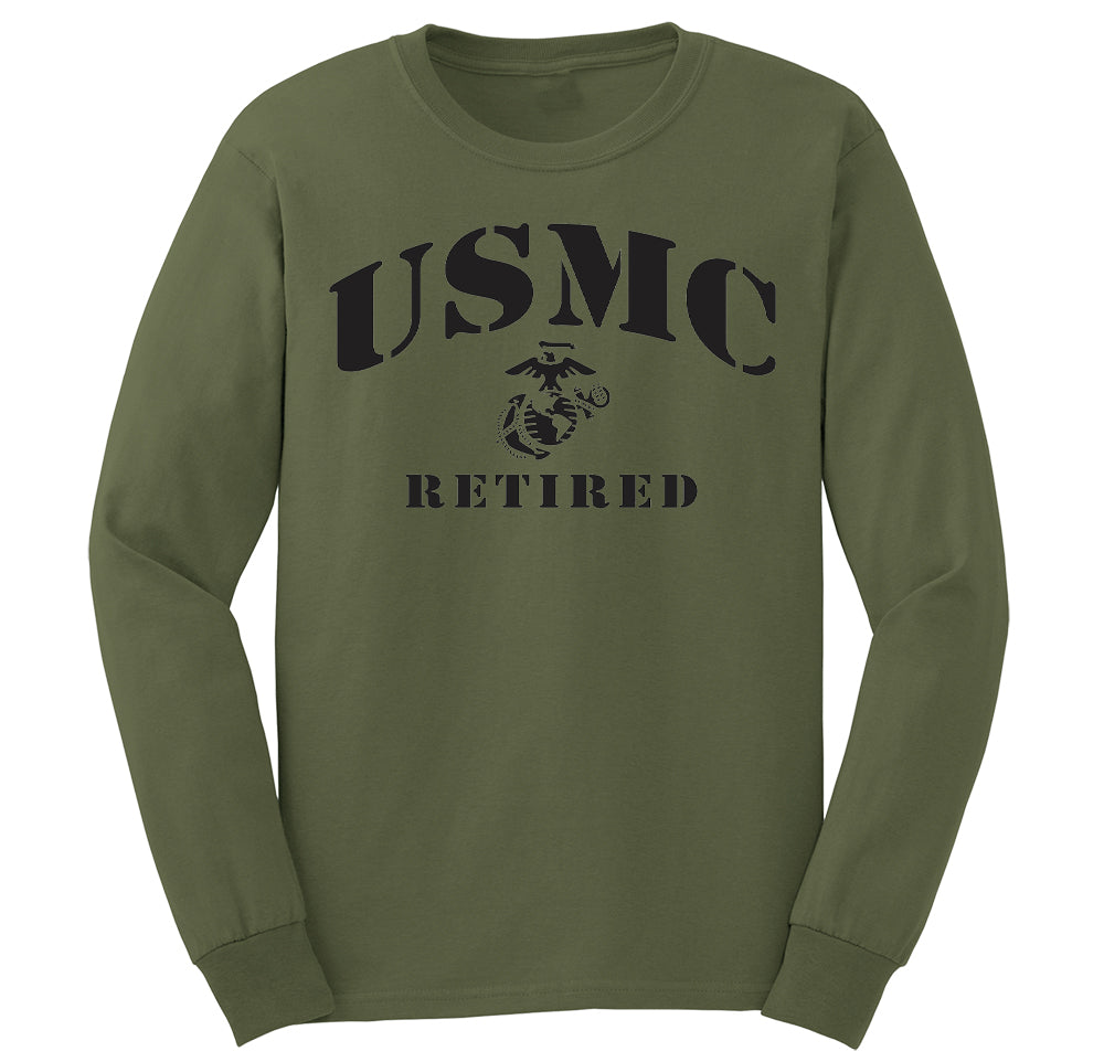 USMC Retired Marine Long Sleeve Tee